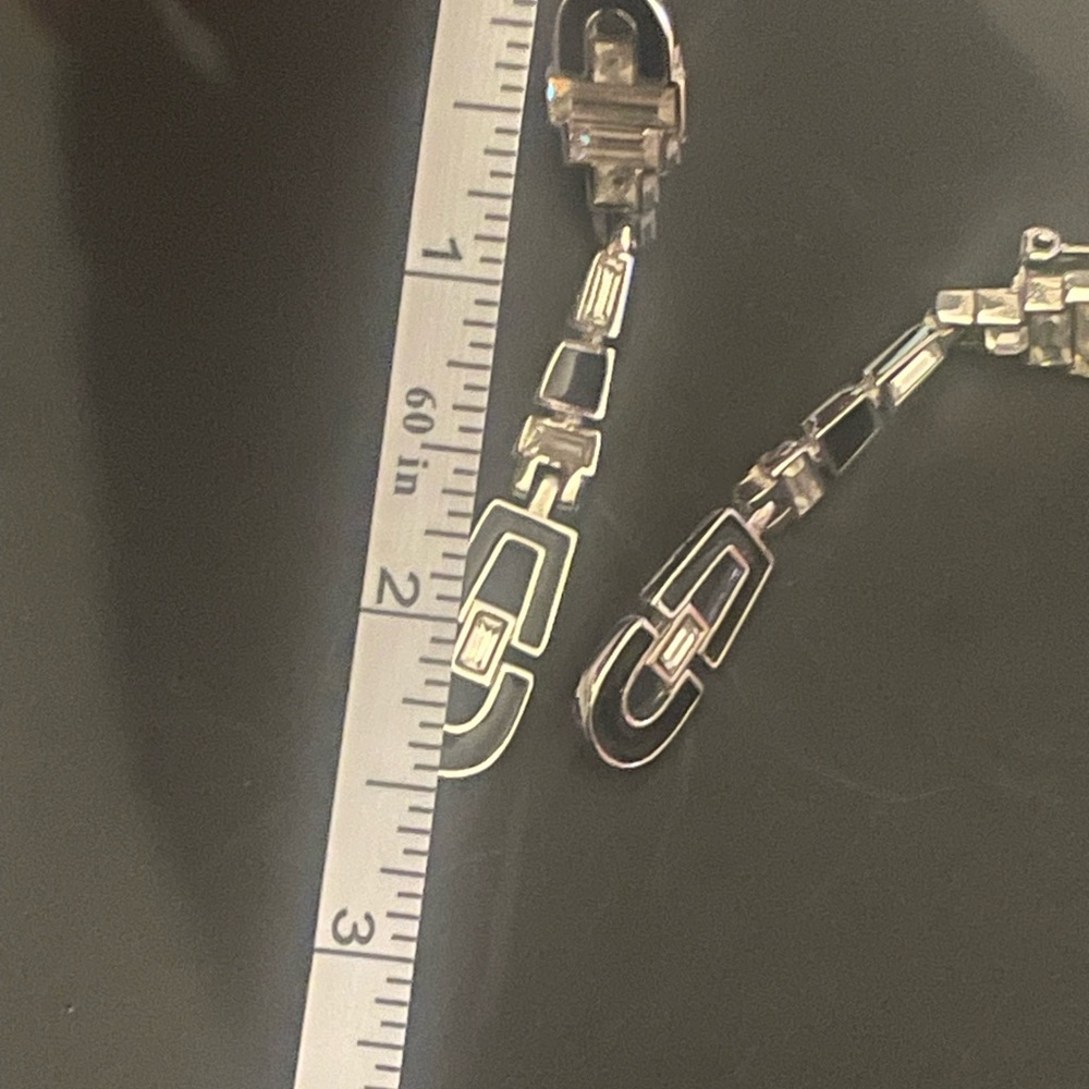 Givenchy Silver Tone Geometric Drop Earrings - image 3